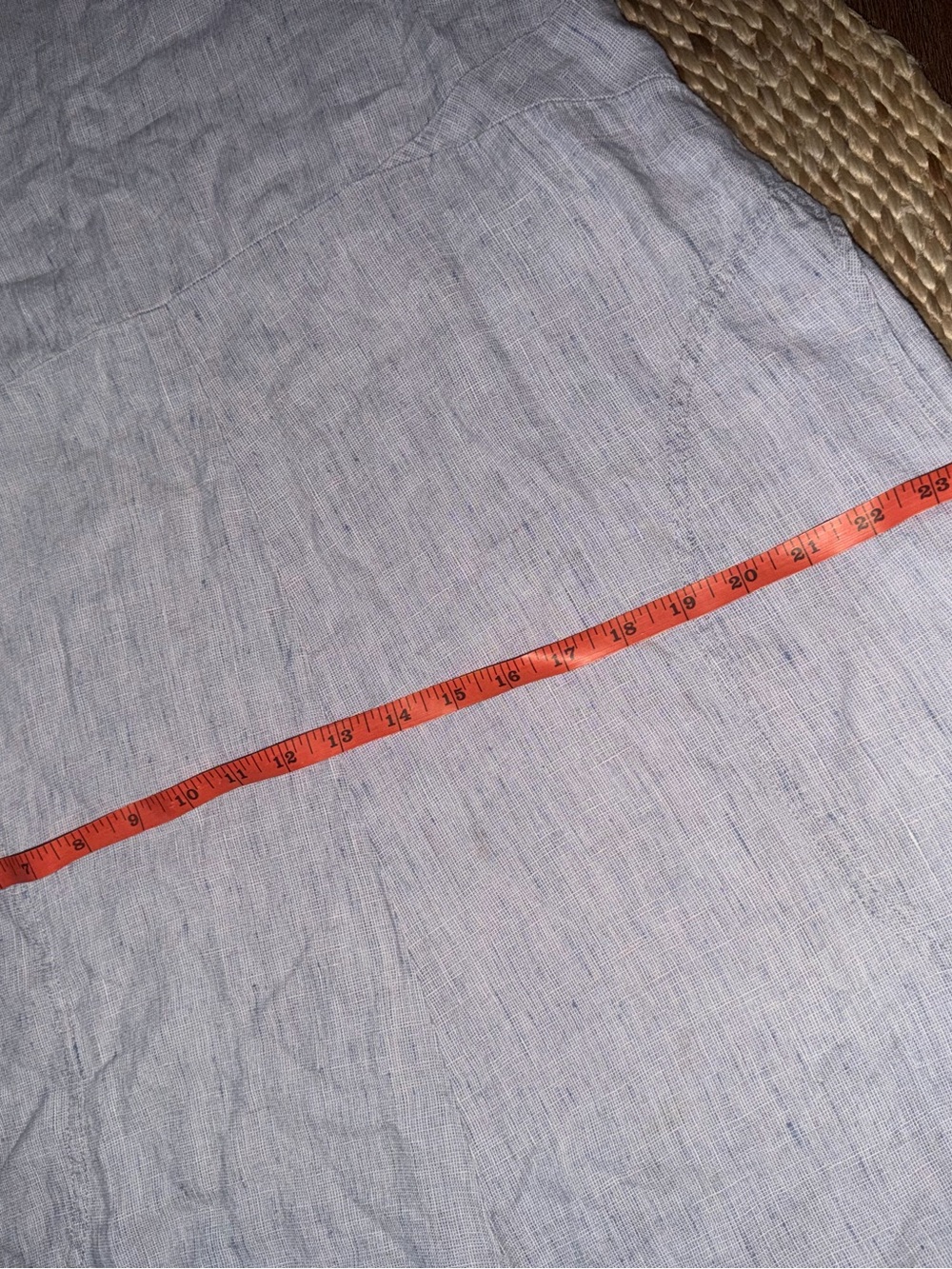 Rare flax maxi linen dress light blue summer fall pocket casual vtg coastal $200 - Picture 14 of 14
